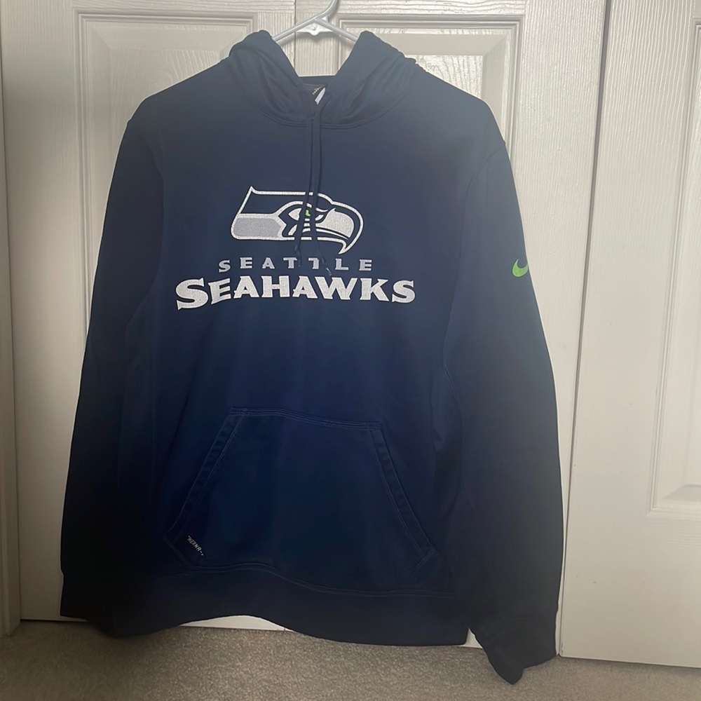 Nike Seattle Seahawks Sweatshirt/Hoodie Navy Adult Small